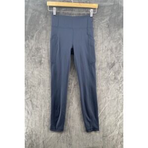 Lululemon Women's Navy Blue High Rise‎ Leggings Size 4 Athletic Yoga Pants